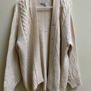 vintage cream knit cardigan